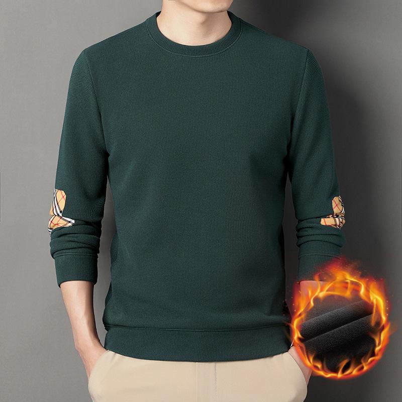 Long Sleeve T-shirt Men's Winter New Youth Korean Round Neck Set Sweater