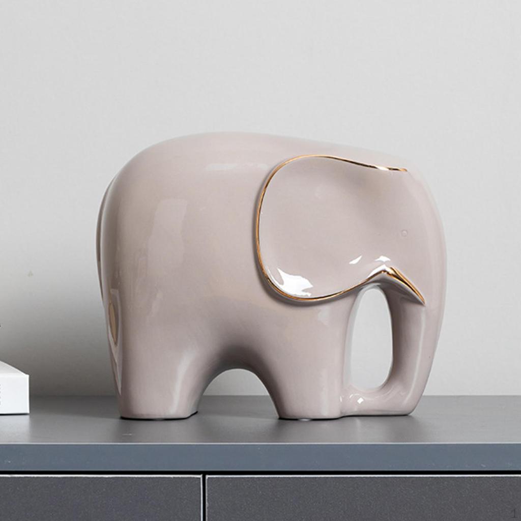 Artisanal Ceramic Elephant Sculpture for Stylish Home Decor