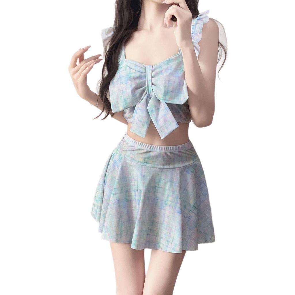 Atmosphere Sweet & Pure Women's Two-Piece Swimsuit: Conservative, Flaw-Concealing, Plus Size, Student Style