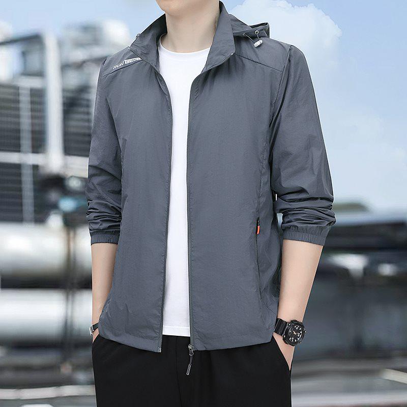 Men s Ultra-Thin Quick-Dry Breathable Jacket - UV Protection Ice Silk Sports Top 3XL