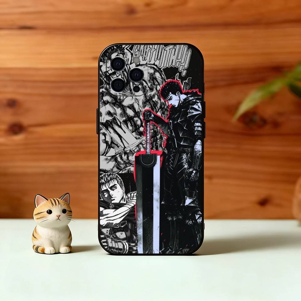 Cool Popular B-Berserk Comic Phone Case For iPhone 17, 16,15,14,13,12,11 Plus,Pro Max, Others Soft Black Cover