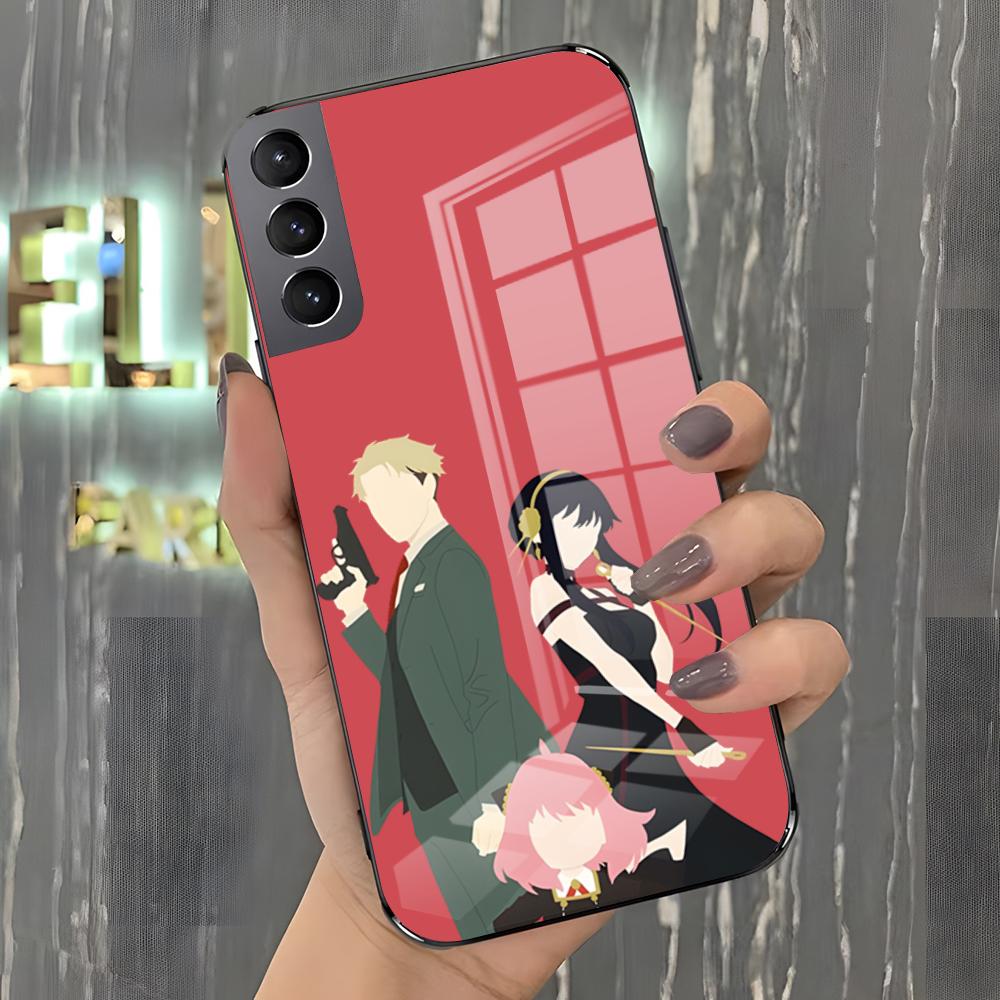 S-Spy X Family Phone Case For Samsung S26 S25 Plus S20 S20 Plus S22 Ultra S23 FE S21 Plus S21 Ultra Glass Cover