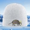 Colorful geometric animal design pattern Men Women Unisex Knitted Hat Beanie Pullover Cap Winter Thermal Warm Christmas Outdoor