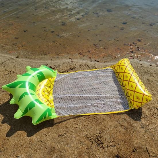 Vodní houpací síť s ergonomickou opěrkou hlavy Nafukovací lehátko ve tvaru ovoce Vodní zábava s plovoucím bazénem