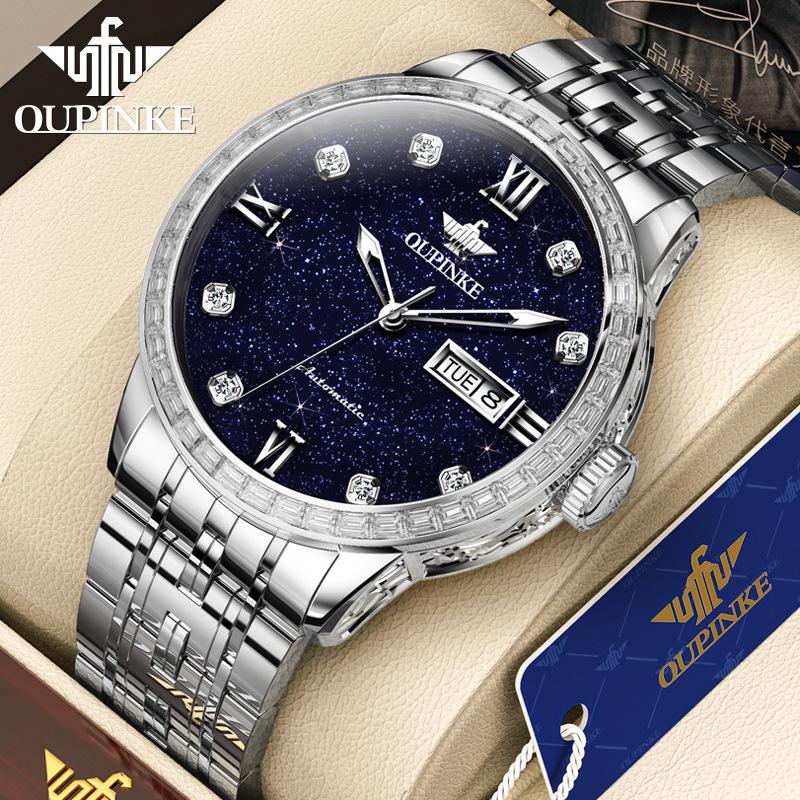 OUPINKE Бренд Star Watch Star Автоматические Механические Часы Водонепроницаемые Мужские Часы Мужские Часы