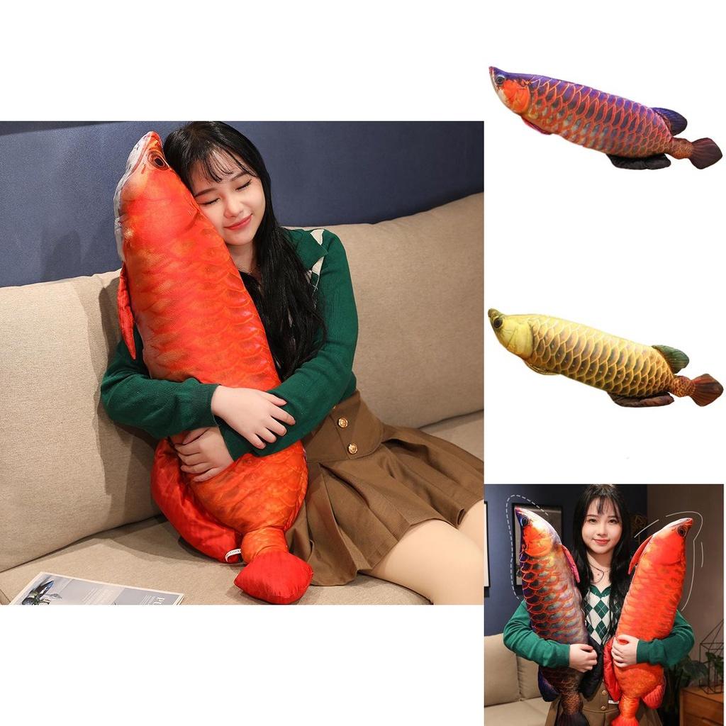 3d Cotton Filled Fish Shaped Pillow Carp Loach Catfish Stuffed Animal For Teens And Adults