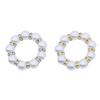 12Pcs Imitation Pearl Napkin Rings Set Elegant Rhinestone Napkin Holder