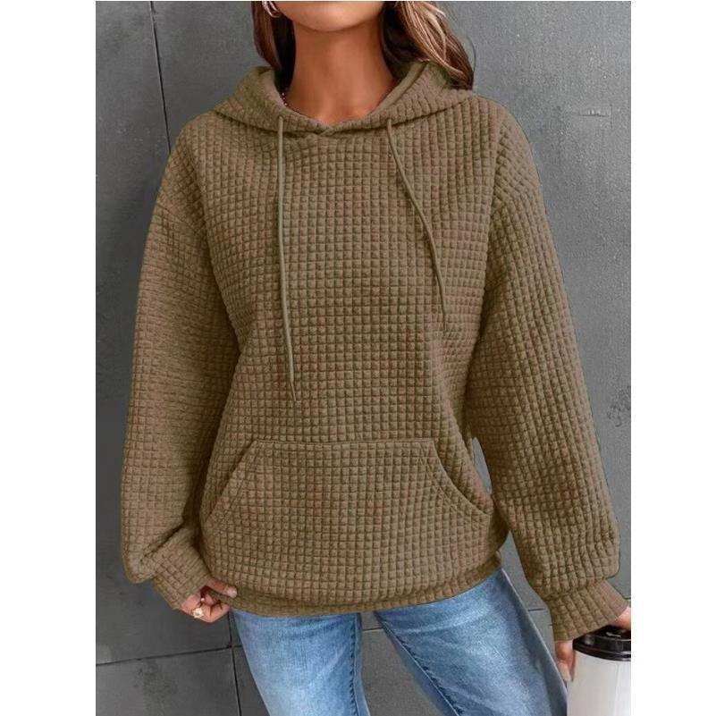2024 Autumn & Winter Women's Round Neck Long Sleeve Sweater - Solid Color