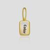 12 Birthstone Colored Zircon Square Pendant Necklace, S925 Sterling Silver, European & American Style