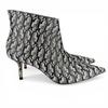 Ausgezeichnete JIMMY CHOO Stiefeletten MARINDA 65 Monogramm Silber Damen 37.5 Gebraucht