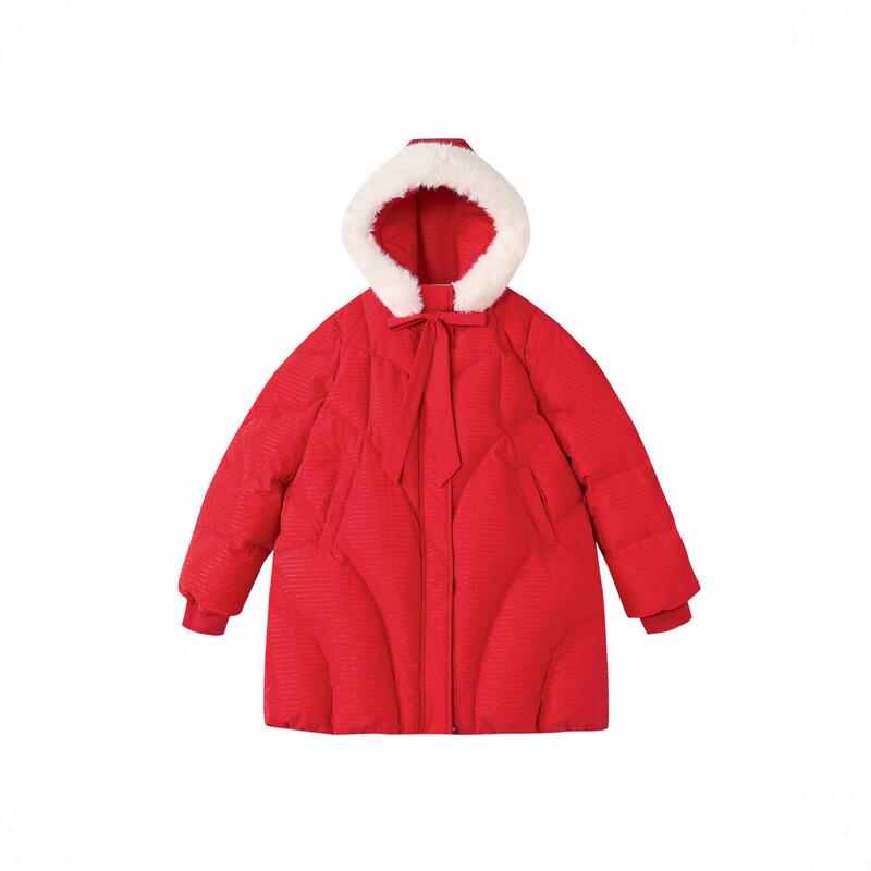 DEESHA Girls' 2025 Winter Faux Fur Collar Down Jacket