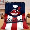 Cleveland Chief Symbol Blanket Flannel Throw for Sofa, Travel, Camping, Livingroom, Office, Chair and Bed Soft and Warm Holiday Gifts