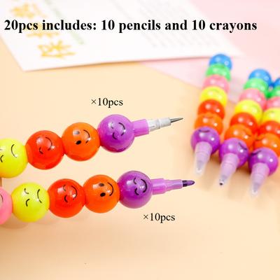 20pcs Color Crayons - Art Supplies School & Office Use - Perfect Birthday, Christmas, Halloween Gifts, Creative Drawing Tools