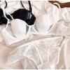 Europe Women Underwear Set Sexy Lace Ultra Thin 1/2 Cup Plus Size Brassiere Fashion Embroidery Intimates Push Up Bra Briefs Set