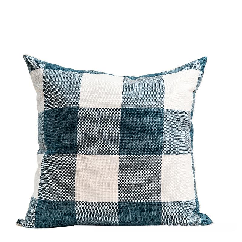 Plaid Pillow Cover Home Pillow Cover Car Cushion Ins Scandinavian Sofa Cushion