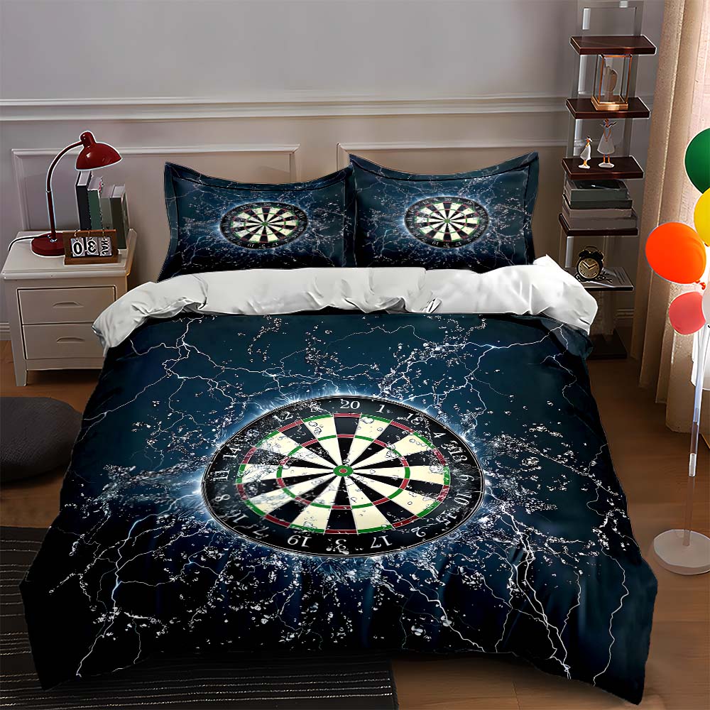

Dartboard lightning design Bedding Duvet cover sets Duvet covers Pillowcases gifts (1 * Duvet Cover 2 * Pillowcases, without duvet insert) 135x200cm