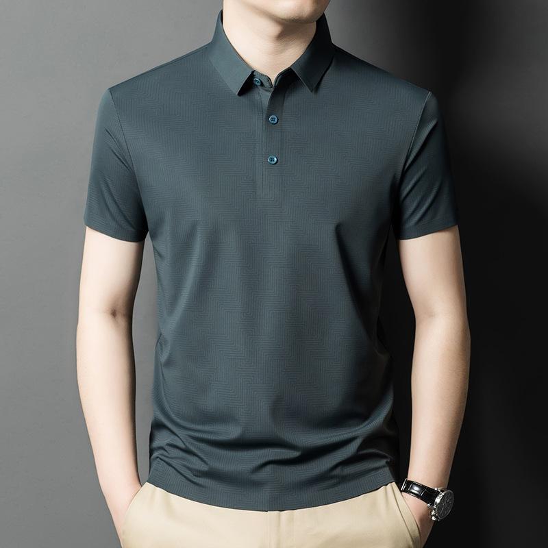 

Летняя новая мужская рубашка поло с коротким рукавом, простая, модная, спортивная и повседневная, однотонная, с лацканами и коротким рукавом 4XL