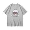 Jujutsu Battle Anime Peripheral Gojo Wu Pure Cotton Cartoon Printed Unisexs and Unisexs Clothing Summer New Short Sleeves