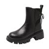 Braune Martin Boots Damen 2025 neu Herbst Plateau Erhöhung vielseitige kurze Stiefel beliebte Mode Chelsea Boots Damen