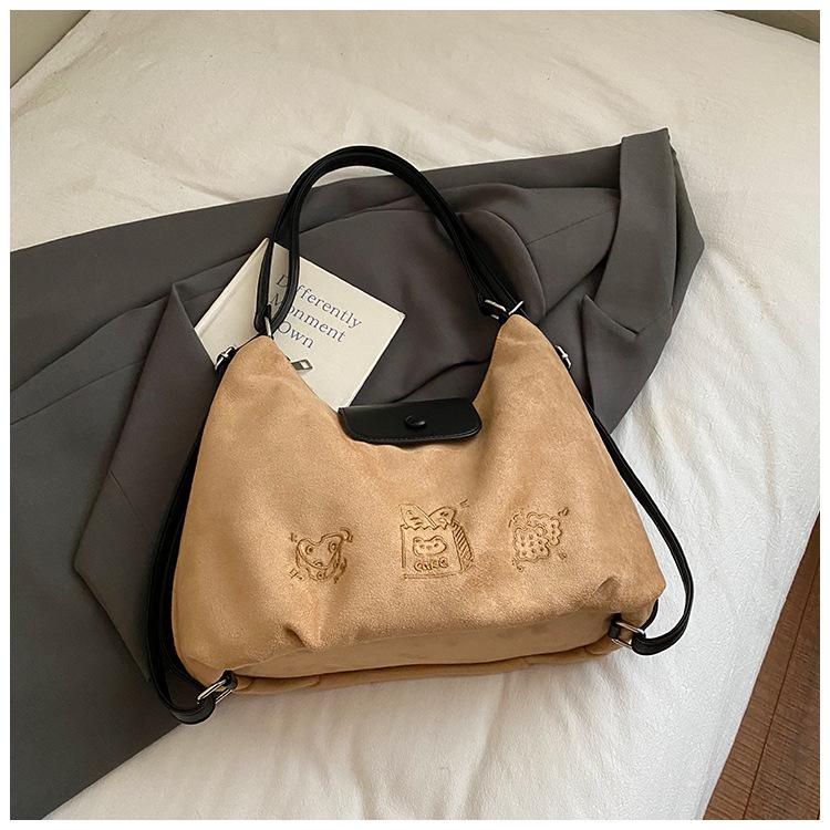 Bag Women's 2025 Autumn and Winter New Trendy Backpack Retro Travel Backpack Large Capacity Tote Bag Messenger Bag