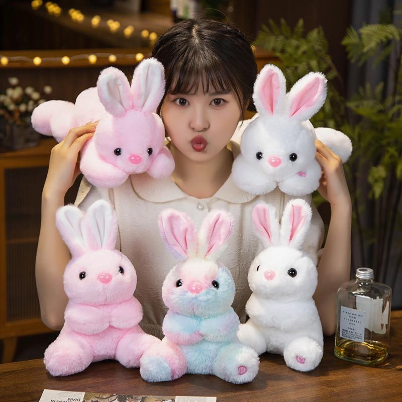 Cartoon Bunny Gift Easter Glowing Plush Toy Soft Cute Light Up Rabbit Doll Children Night Comfort Unique Home Decor