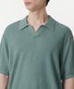MUSINSA STANDARD Boucle Slit Neck Knitted Polo Shirt [Dusty Mint]