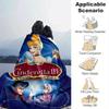1pc Cinderella Printing Blanket - Soft, All-Season Throw for Office Blanket,Personalized Gift with Adorable Cartoon Design