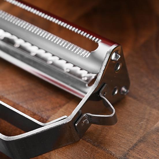 Fruit Vegetable Peeler Stainless Steel Melon Planer with Serrated Blade Ergonomic Non-Slip Grip Dishwasher Safe Kitchen Peeler