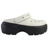 Crocs Lightweight Round Toe Clogs Unisex Footwear Black White 209347-1HR