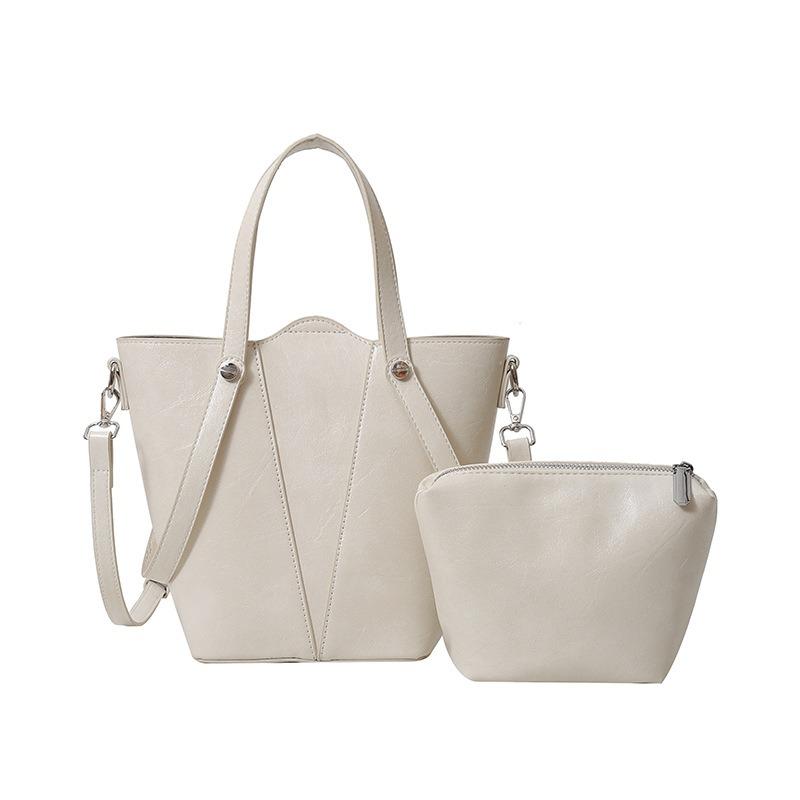 

Retro light luxury bucket bag women s new spring and summer large-capacity versatile commuter bag crossbody shoulder bag белый