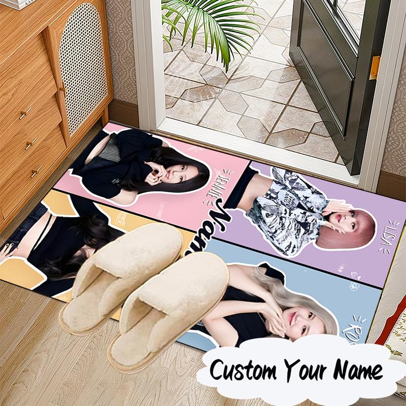 Custom Name Kpop Group Fashion Carpet, Chair Rug,Area Rug for Office Bedroom living rooms bedroom, Doormat decor Christmas fan gifts