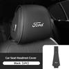PPWE7 1/2PCS Leather Car Seat Headrest Protective Cover Auto Interior Accessories For Ford Escort KA Flex Everest KA Expedition Falcon