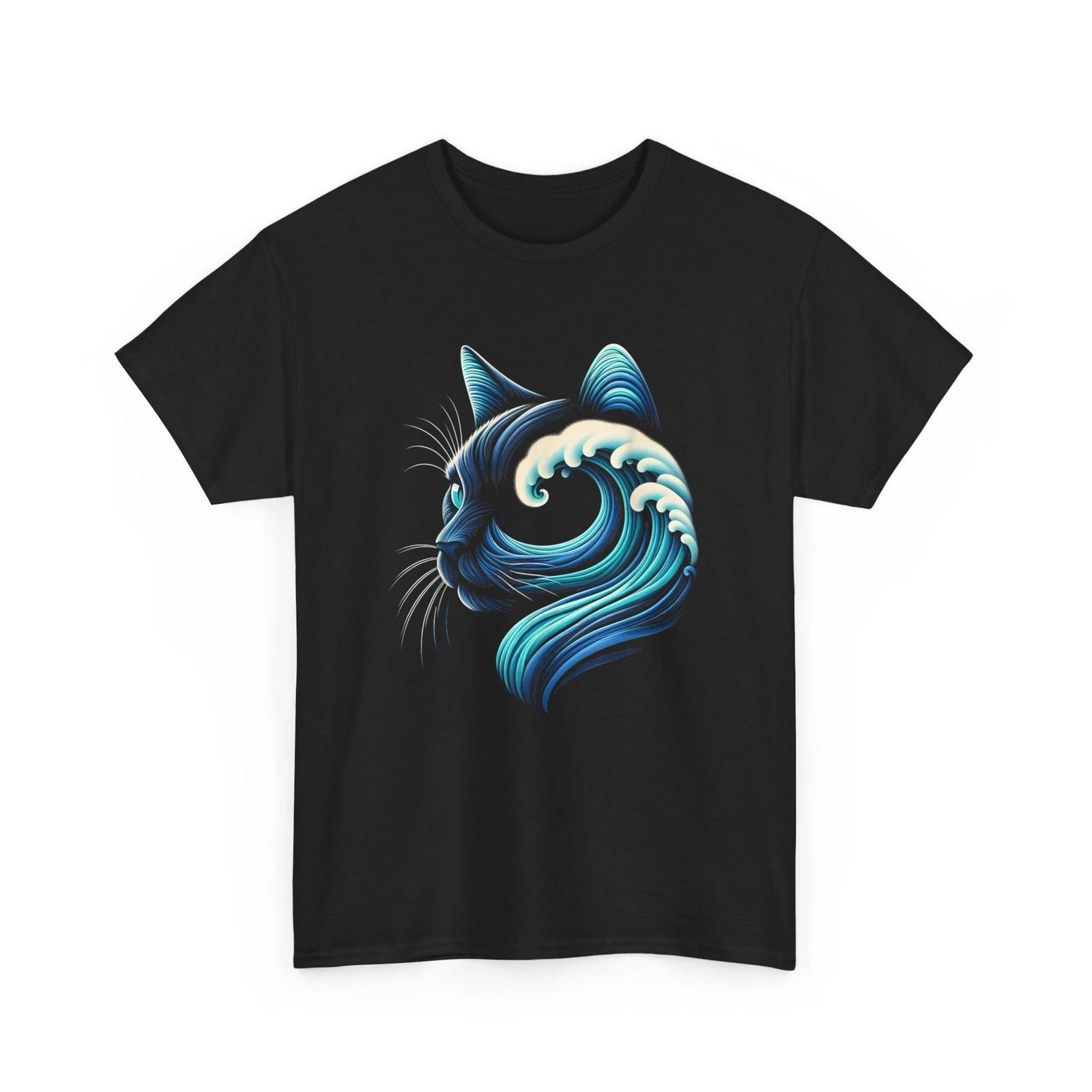 

Blue Cats Wave For Kamala Funny Blue Wave Of Cat Ladies T-Shirt L