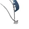 European-American Fashion Inlaid Diamond Heart Jewelry Set: Necklace, Zircon Earrings, and Ring.