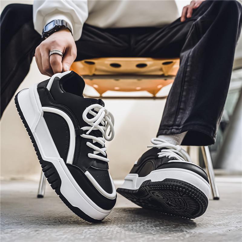 Men's shoes autumn original niche versatile casual board shoes student running sports thick sole heightening non-slip small white tide shoes