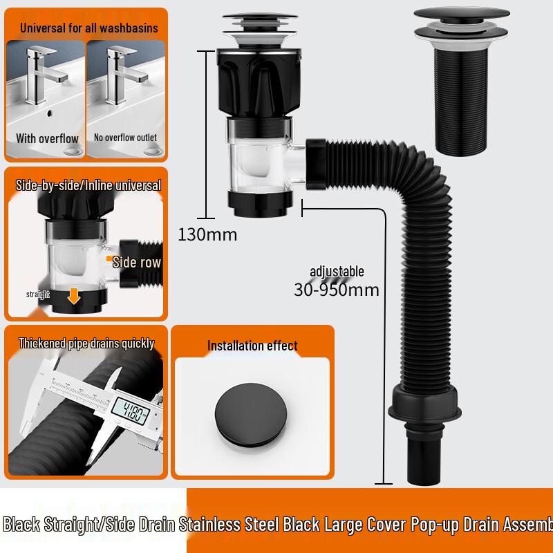 Lantuan Stainless Steel Pop-Up Washbasin Drainer