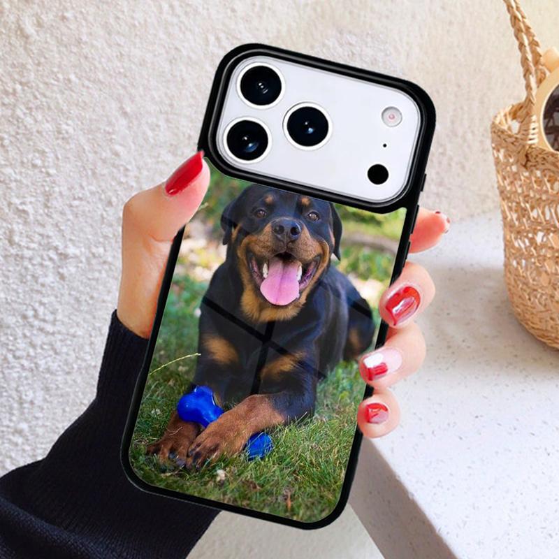 Cute Dog Puppy Rottweiler Phone Case For iPhone 17 Air 16 15 14 13 12 11 Pro Max Plus