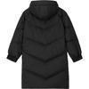 Levis Casual Loose Comfortable Solid Color Mid-Length Long Sleeve Down Jacket Women Outerwear Black 002PY-0000
