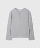 DIVEIN Uniform Waffle Henley Neck Long Sleeve (Melange Gray)
