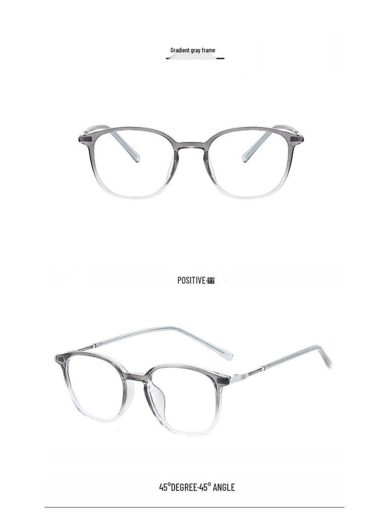 Square Frame Glasses for Women: TR90 Metal, Anti-Blue Light, Prescription/Non-Prescription Lenses, Slimming Design for Large Faces, No Makeup Style