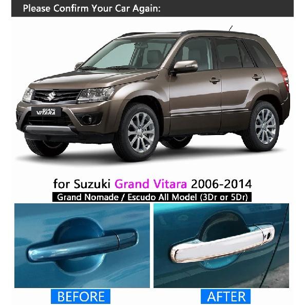 Für Suzuki Grand Vitara 2006 - 2014 Chrom Türgriffabdeckung Zierleisten Set Grand Nomade Escudo 2007 2009 2010 2012 Zubehör Auto Styling
