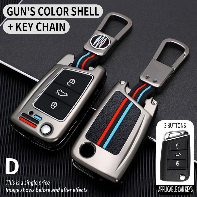 

Interior Mouldings Car Key Case Cover for VW Polo Golf 7 Tiguan for Skoda Octavia Kodiaq Karoq for SEAT Ateca Leon Ibiza 2016 20 серый