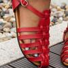 Baotou sandals women's summer new flat-bottomed buckle fashionable large-size beach sandals women