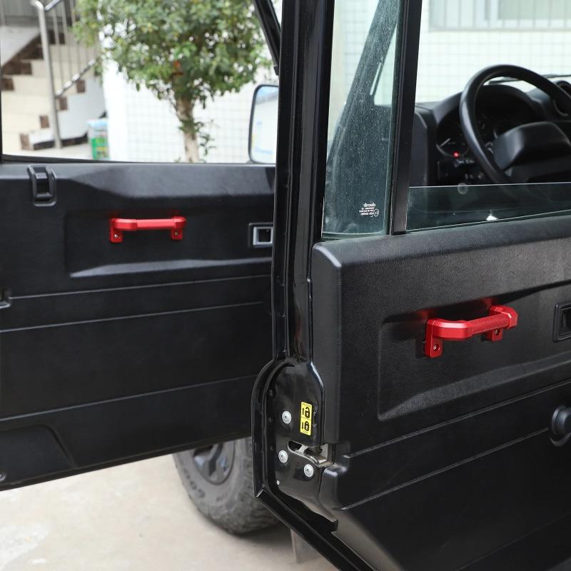 For Land Rover Defender 90 110 130 2014-2018 Aluminum Alloy Black Car Door Handle Trim Interior Car Accessories