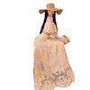 New design heavy industry suit summer island vacation style beautiful apricot one-word shoulder top half-length skirt