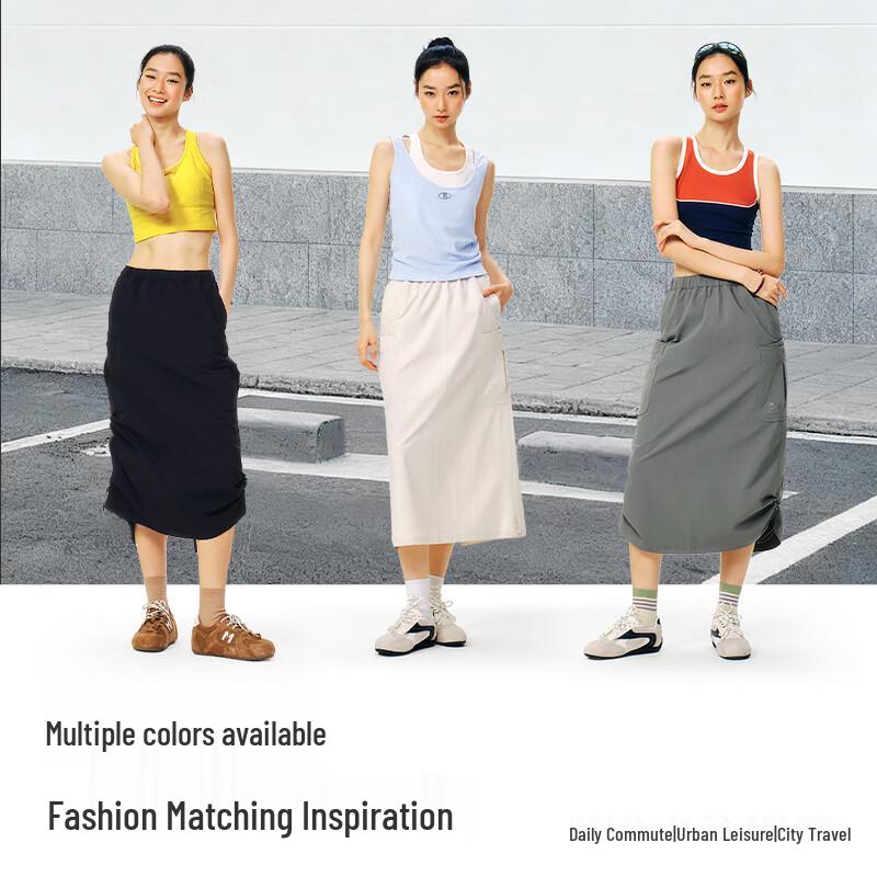 CAMEL Women's Quick-Dry A-Line Utility Skirt