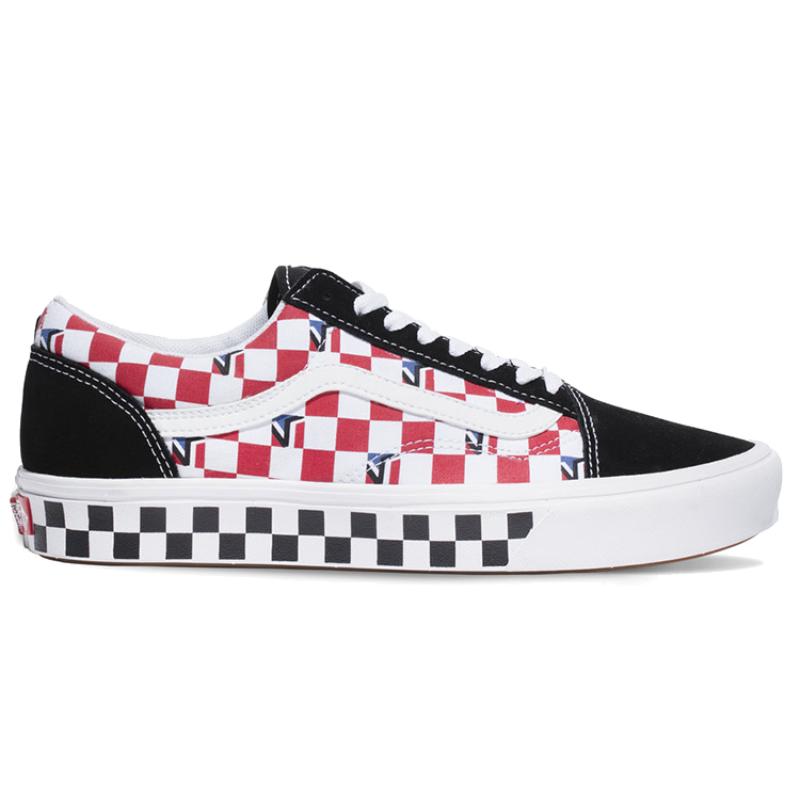 Vans Comfycush Old Skool Dimension In Checkerboard 'Black Red Blue' Vans VN0A3WMA1NG