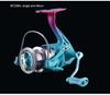 Mavllos 5.2:1 Speed Ratio Spinning Reel 3+1 Bearings + 6kg Strong Brake Aluminum Alloy Spool Crank Personalized Paint, Single or Double Crank Optional