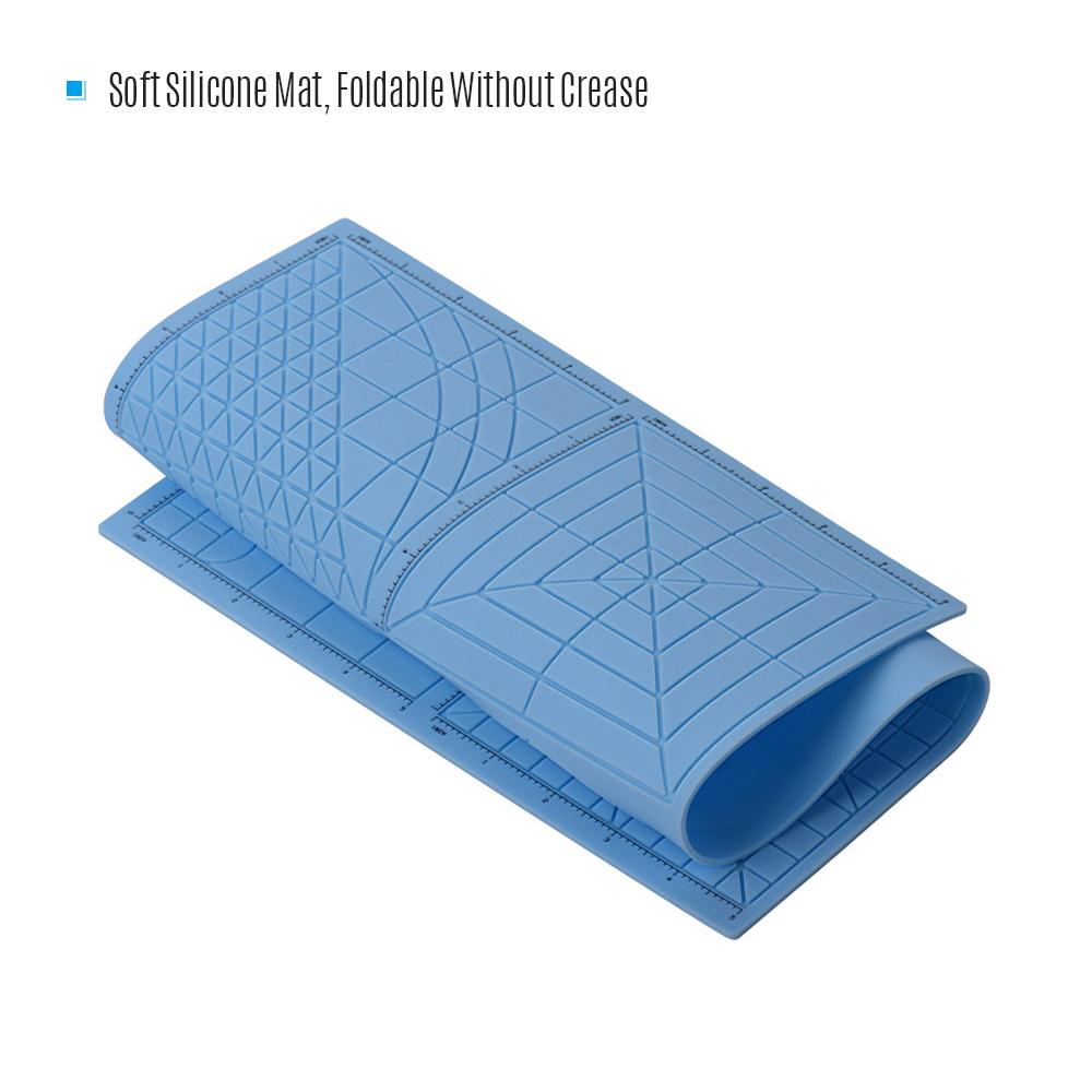 Multi Purpose 3D Printing Pen Template Soft Silicone Mat 3D Drawing Templates Copy Board with 2PCS Fingerstalls