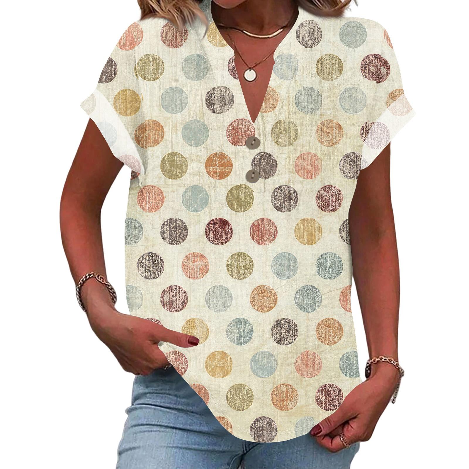 

Льняные топы для женщин летние с V-образным вырезом с коротким рукавом рукав длиной три четверти женские топы повседневные блузки свободного кроя S хаки